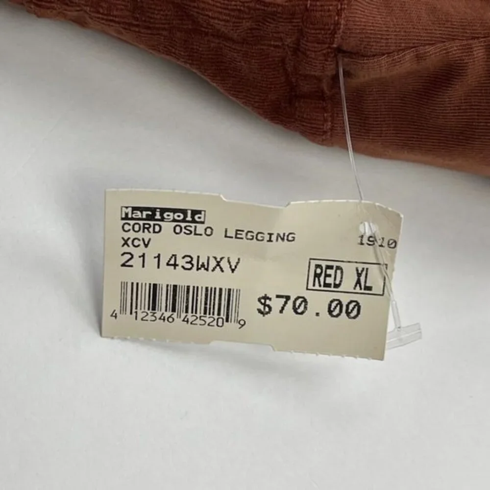 XCVI Cord OSLO Leggings Women XL‎ NWT Stretch Cotton Elastic Waistband Ruched